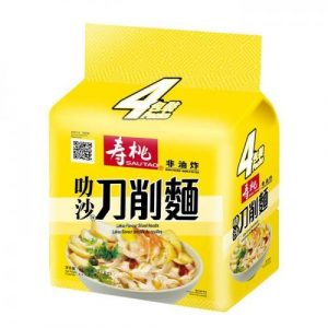 ST Sliced Noodle Laksa Flavour 寿桃刀削面Lasaka味 4x100g