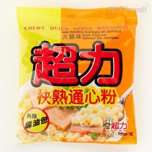 Chewy Quick Serve Macaroni Ham Flavour 超力快熟通心粉火腿味 96g