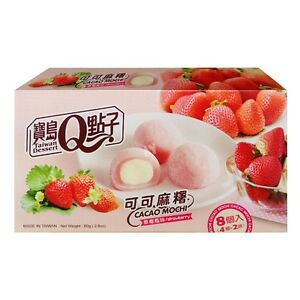 Cacao Mochi Strawberry Flavour 宝岛Q点子 可可麻糬 草莓味 80g