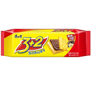 KSF 3+2 Biscuits Vanilla&Choct 康师傅3+2苏打饼干