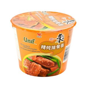 Unif Noodles Stewed Ribs Bowl 统一精燉排骨面 12x110g Case