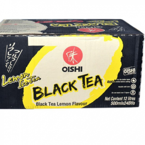 Oishi Black Tea Lemon Ice Tea 日本黑柠檬茶 24x500ml Case
