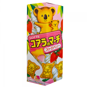 Koala's March Biscuit Strawberry Flavour 韩国乐天小红柱芯饼干 草莓味 37gX3