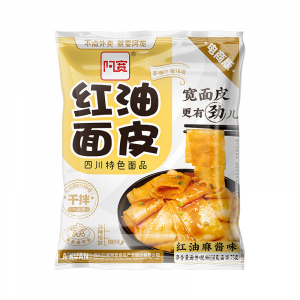 BJ Broad Noodle Sesame Pastry 阿宽袋装红油面皮 麻酱 120g